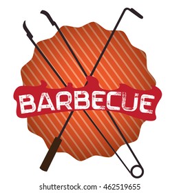 Isolated barbecue label, Vector illustration