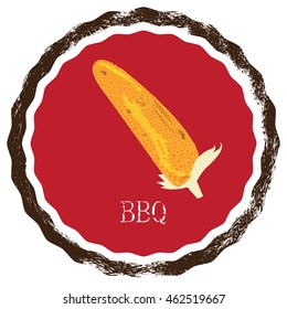 Isolated barbecue label, Vector illustration