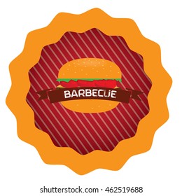 Isolated barbecue label, Vector illustration