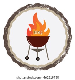 Isolated barbecue label, Vector illustration