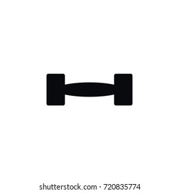 Isolated Barbell Icon. Strength Vector Element Can Be Used For Barbell, Strength, Heavy Design Concept.