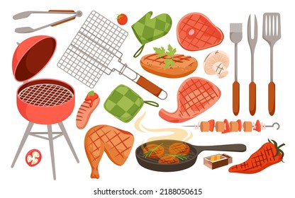 8,169 Bbq set cartoon Images, Stock Photos & Vectors | Shutterstock