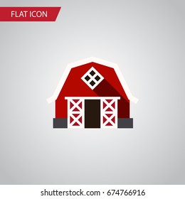 Isolated Barn Flat Icon. Farmhouse Vector Element Can Be Used For Farmhouse, Ranch, Barn Design Concept.