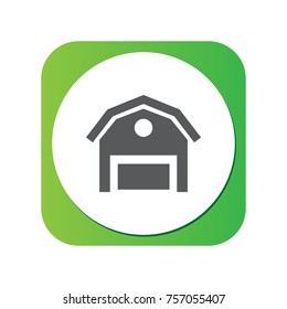 Isolated Barn Icon Symbol On Clean Background. Vector Farm Element In Trendy Style.