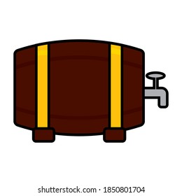 Isolated Barrel beer ocotber fest germany icon- Vector