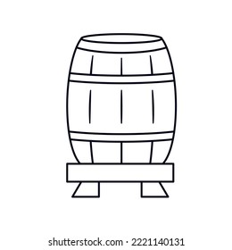 Isolated barrel draw oktoberfest vector illustration