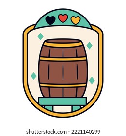 Isolated barrel oktoberfest vector illustration