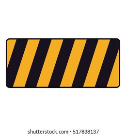 Isolated barrier road sign design