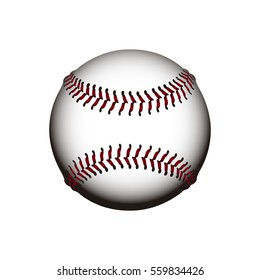 Isolated baseball ball on a white background, Vector illustration