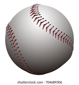 Isolated baseball ball on a white background, vector illustration