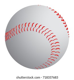 Isolated baseball ball on a white background, Vector illustration