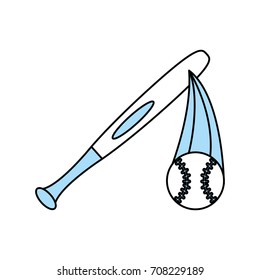 Isolated baseball bat and ball design