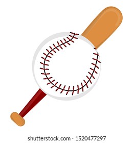 Isolated baseball bat and ball - Vector illustratioon