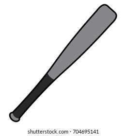 Isolated baseball bat icon on a white background, vector illustration