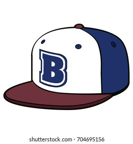Isolated Baseball cap icon on a white background, vector illustration