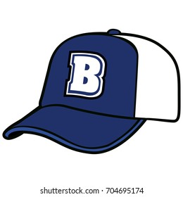 Isolated Baseball cap icon on a white background, vector illustration