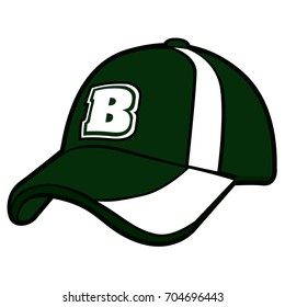 Isolated Baseball cap icon on a white background, vector illustration