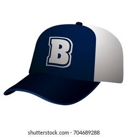 Isolated baseball cap on a white background, vector illustration