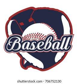 Isolated baseball emblem
