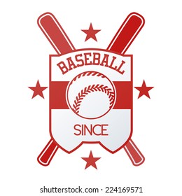an isolated baseball emblem on a white background