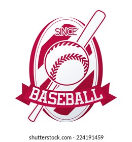 an isolated baseball emblem on a white background