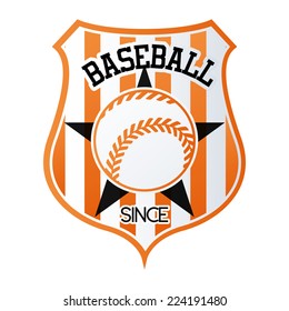 an isolated baseball emblem on a white background
