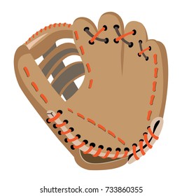 Isolated baseball glove on a white background, Vector illustration