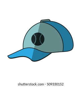 Isolated baseball hat design
