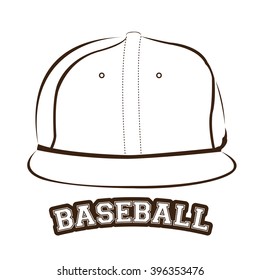 Isolated baseball hat and text on a white background