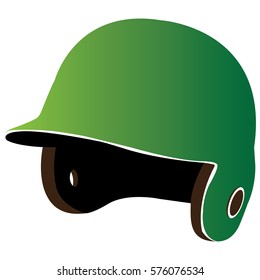 Isolated baseball helm on a white background, Vector illustration