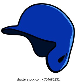 Isolated baseball helmet icon on a white background, vector illustration