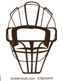 Isolated baseball helmet on a white background, Vector illustration