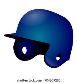 Isolated baseball helmet on a white background, vector illustration