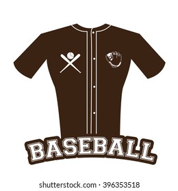 Isolated baseball shirt and text on a white background