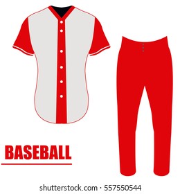 Isolated baseball uniform on a white background, Vector illustration