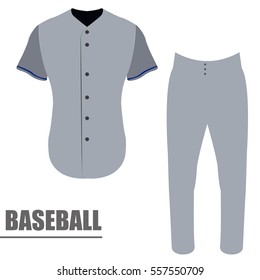 Isolated Baseball Uniform On A White Background, Vector Illustration