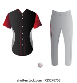 Isolated baseball uniform on a white background, Vector illustration