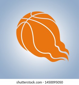 Isolated basketball ball with effect on a colored background - Vector