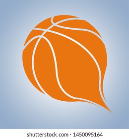 Isolated basketball ball with effect on a colored background - Vector