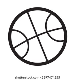 Isolated basketball ball icon Flat design Vector illustration