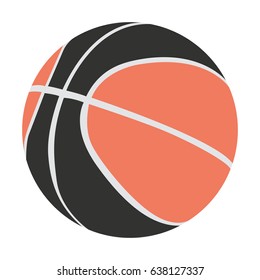 Isolated basketball ball on a white background, Vector illustration