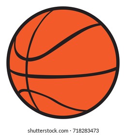 Isolated basketball ball on a white background, Vector illustration