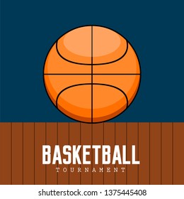 Isolated basketball ball and text. Vector illustration design