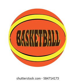 Isolated basketball ball with text, Vector illustration
