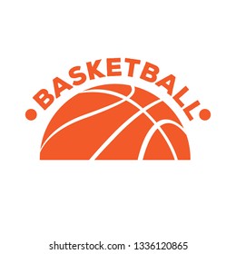 Isolated basketball banner with a ball. Vector illustration design