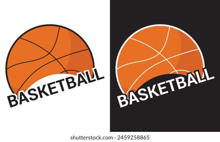 Isolated basketball emblem isolated on a white background, Vector illustration. EPS 10