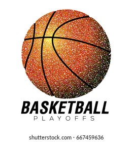 Isolated basketball emblem on a white background, Vector illustration