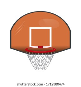 Isolated basketball hoop. Basket net - Vector illustration