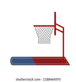 Isolated basketball net icon