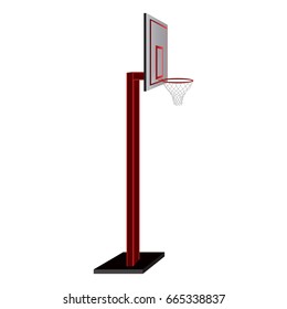 Isolated basketball net on a white background, Vector illustration